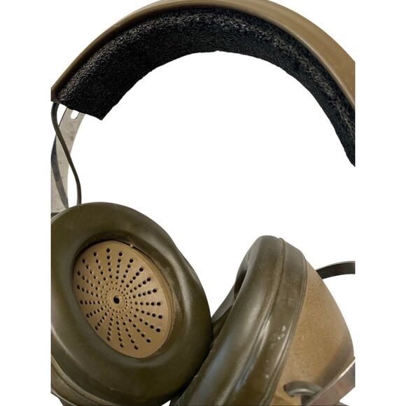 Vintage Koss K-6 Stereo Over Ear Headphones Coiled Cable Brown Electronics - Picture 3 of 14